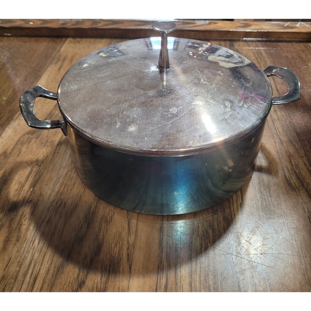 Silverplate Reed & Barton Casserole Midcentury Modern 1163